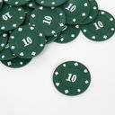 Набор фишек для покера с номиналом 10 (зелёные; 25 шт.) — фото, картинка — 1