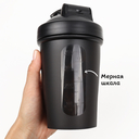 Шейкер спортивный (400 мл; черный) — фото, картинка — 3