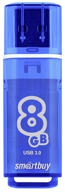 USB Flash Drive 8GB SmartBuy Glossy series Dark Blue (SB8GBGS-DB) — фото, картинка — 1