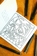 Сидим с бобром кофе пьем. Антистресс-раскраска — фото, картинка — 7