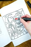 Сидим с бобром кофе пьем. Антистресс-раскраска — фото, картинка — 8