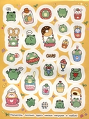 Забавные лягушки. 100 наклеек — фото, картинка — 1