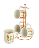 Кружки на металлической подставке 