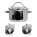 Кастрюля металлическая с крышкой 1,9 л 