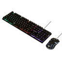 Проводной игровой набор. Клавиатура Nakatomi Gaming (арт. KMG-2305U; черная) + мышь с RGB подсветкой — фото, картинка — 1